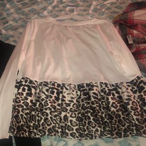 White and leopard long sleeve